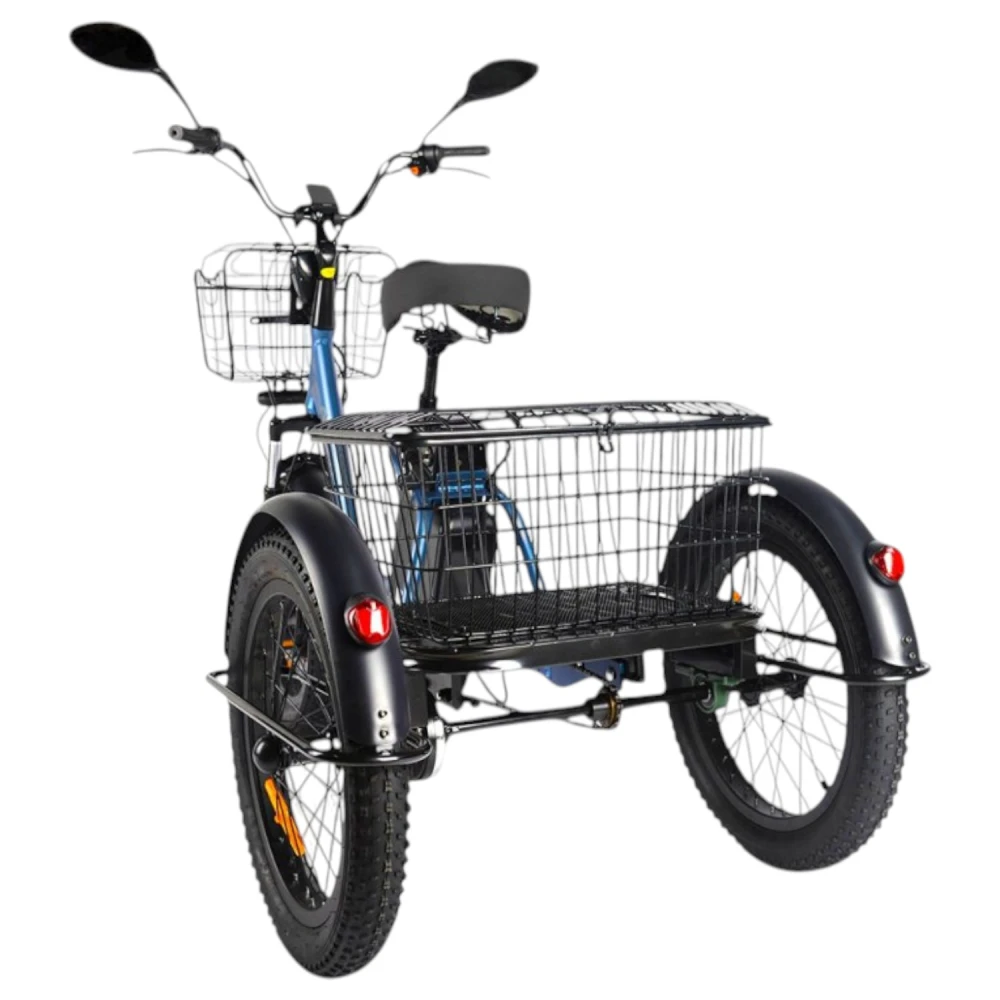 Электровелосипед электротрицикл Eltreco Porter Fat 700 Синий-матовый 4